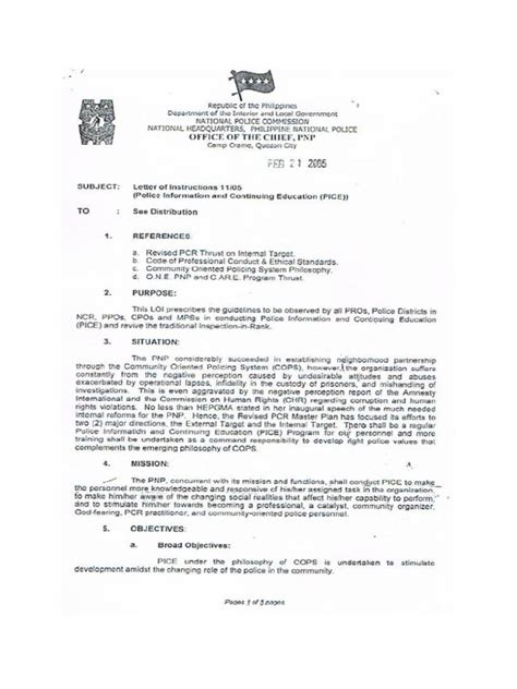 pice in pnp|LOI 11.